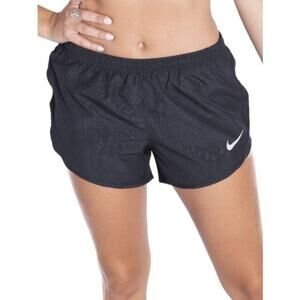 Nike Women's Dri-Fit Tempo Running Shorts, Black/Reflective Silver, Size XS